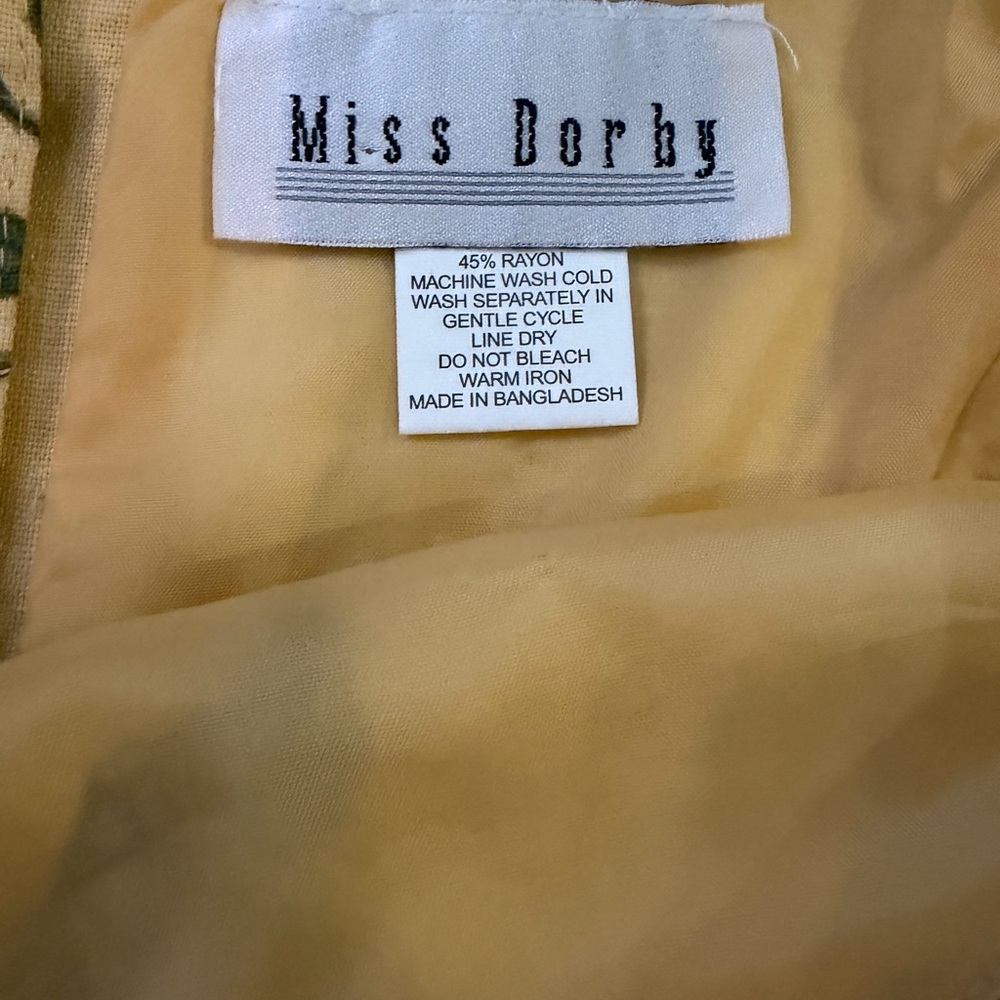 Vintage Women’s Cream Palm Tree Print Tank Top - Picture 4 of 4